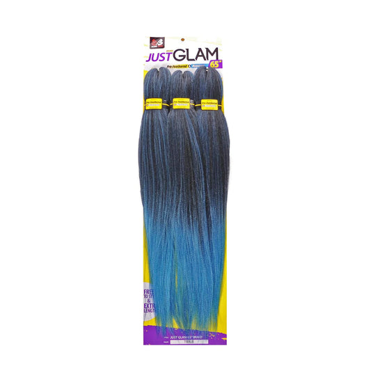 BOBBI BOSS PRE-FEATHERED 3X JUST GLAM 65" BRAID COLOR T1BBLUE