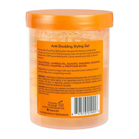 CANTU SHEA BUTTER ANTI-SHEDDING STYLING GEL MAXIMUM HOLD (HONEY)