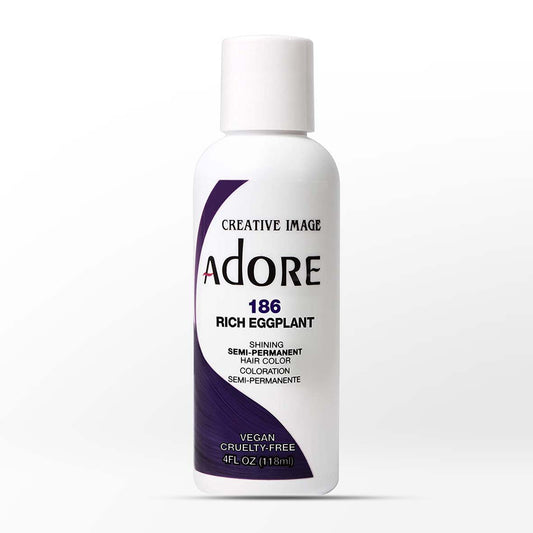 ADORE SHINING SEMI-PERMANENT HAIR COLOR RICH EGGPLANT (186)
