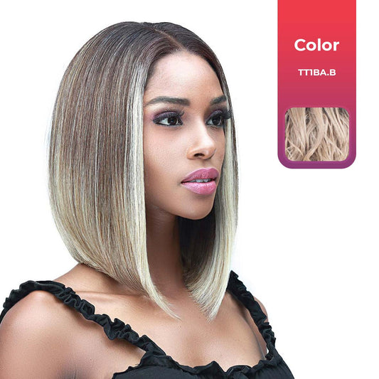 BOBBI BOSS FIRST CLASS HAIR CHERIE SHORT HD ULTRA SCALP ILLUSION BOSS 13"x5" DEEP LACE WIG COLOR TT1BA.B