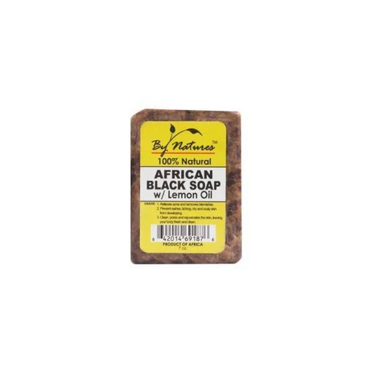 BY NATURE 100% AFRICAN BLACK SOAP LEMON OIL