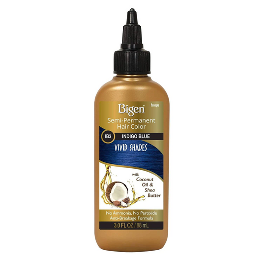 BIGEN VIVID SHADES SEMI-PERMANENT HAIR COLOR W/COCONUT OIL & SHEA BUTTER INDIGO BLUE