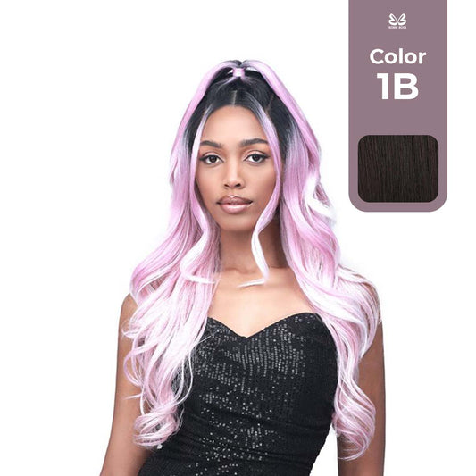 BOBBI BOSS FIRST CLASS HAIR EMILIA UPDO BOSS 13x2 DEEP LACE WIG COLOR 1B