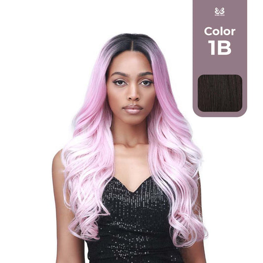 BOBBI BOSS FIRST CLASS HAIR EMILIA UPDO BOSS 13x2 DEEP LACE WIG COLOR 1B
