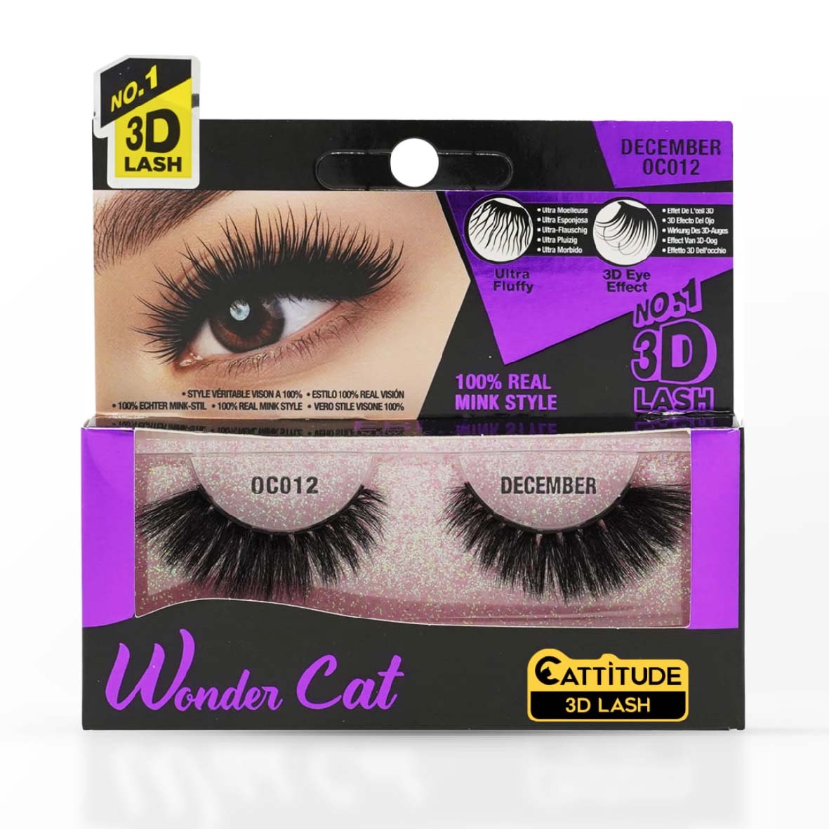 EBIN NEW YORK DECEMBER WONDER CAT CATTITUDE 3D LASH OC012
