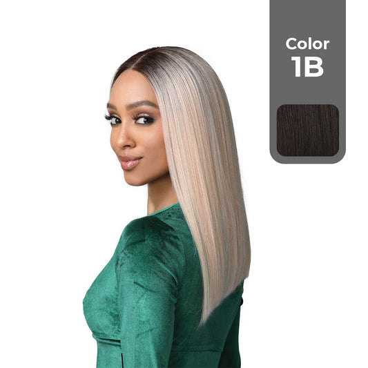 BOBBI BOSS FIRST CLASS HAIR ELENA HD ULTRA SCALP ILLUSION BOSS 13"x7" DEEP LACE WIG COLOR 1B