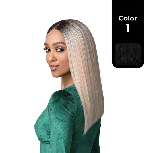 BOBBI BOSS FIRST CLASS HAIR ELENA HD ULTRA SCALP ILLUSION BOSS 13"x7" DEEP LACE WIG COLOR 1