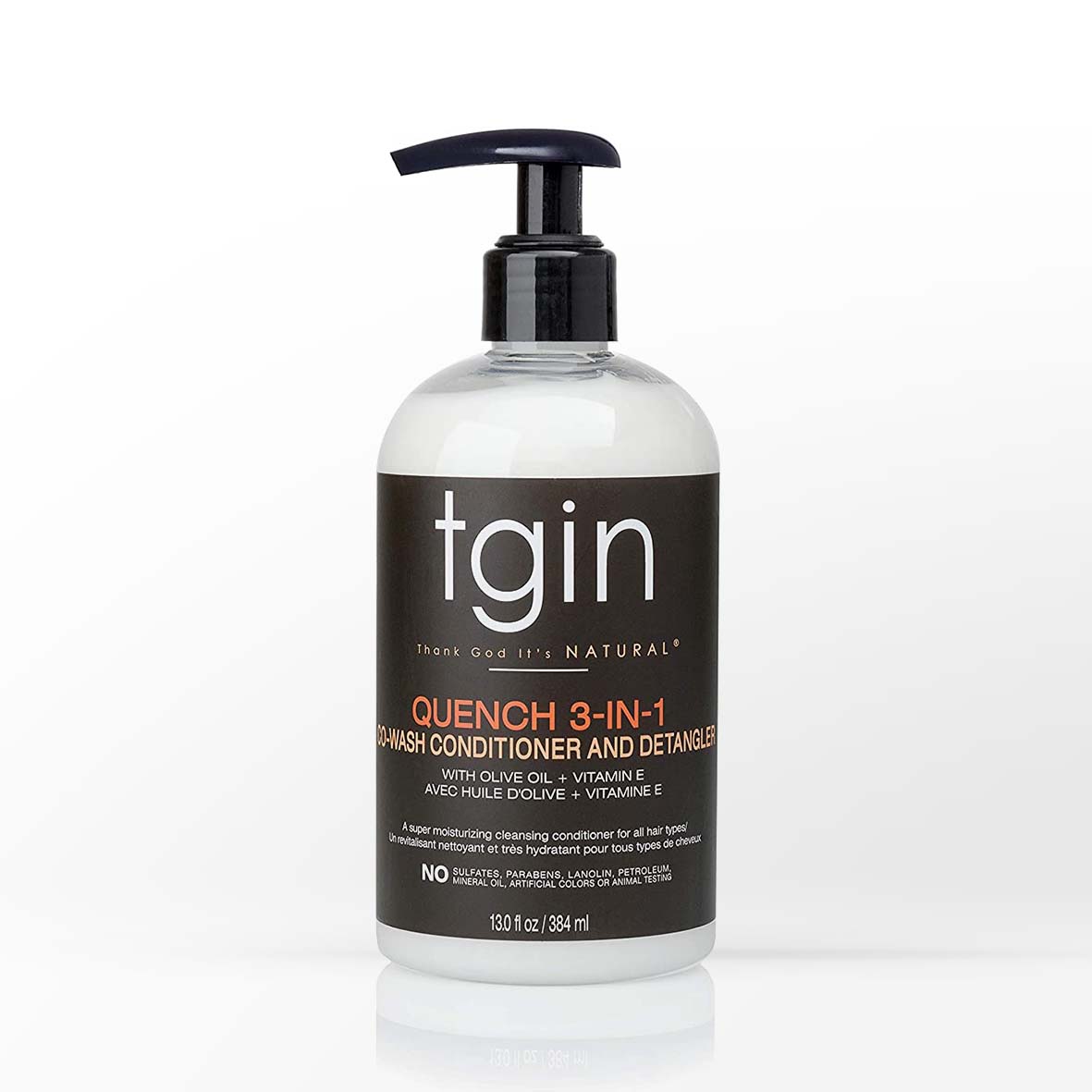 TGIN THANK GOD IT'S NATURAL QUENCH 3-IN-1 CO-WASH CONDITIONER AND DETANGLER W/OLIVE OIL + VITAMIN E