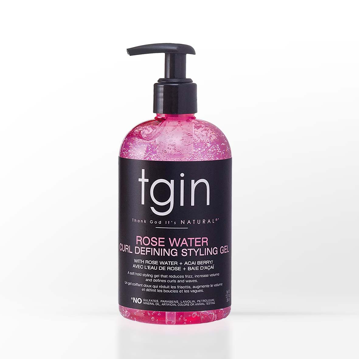 TGIN THANK GOD IT'S NATURAL ROSE WATER CURL DEFINING STYLING GEL W/ROSE WATER + ACAI BERRY