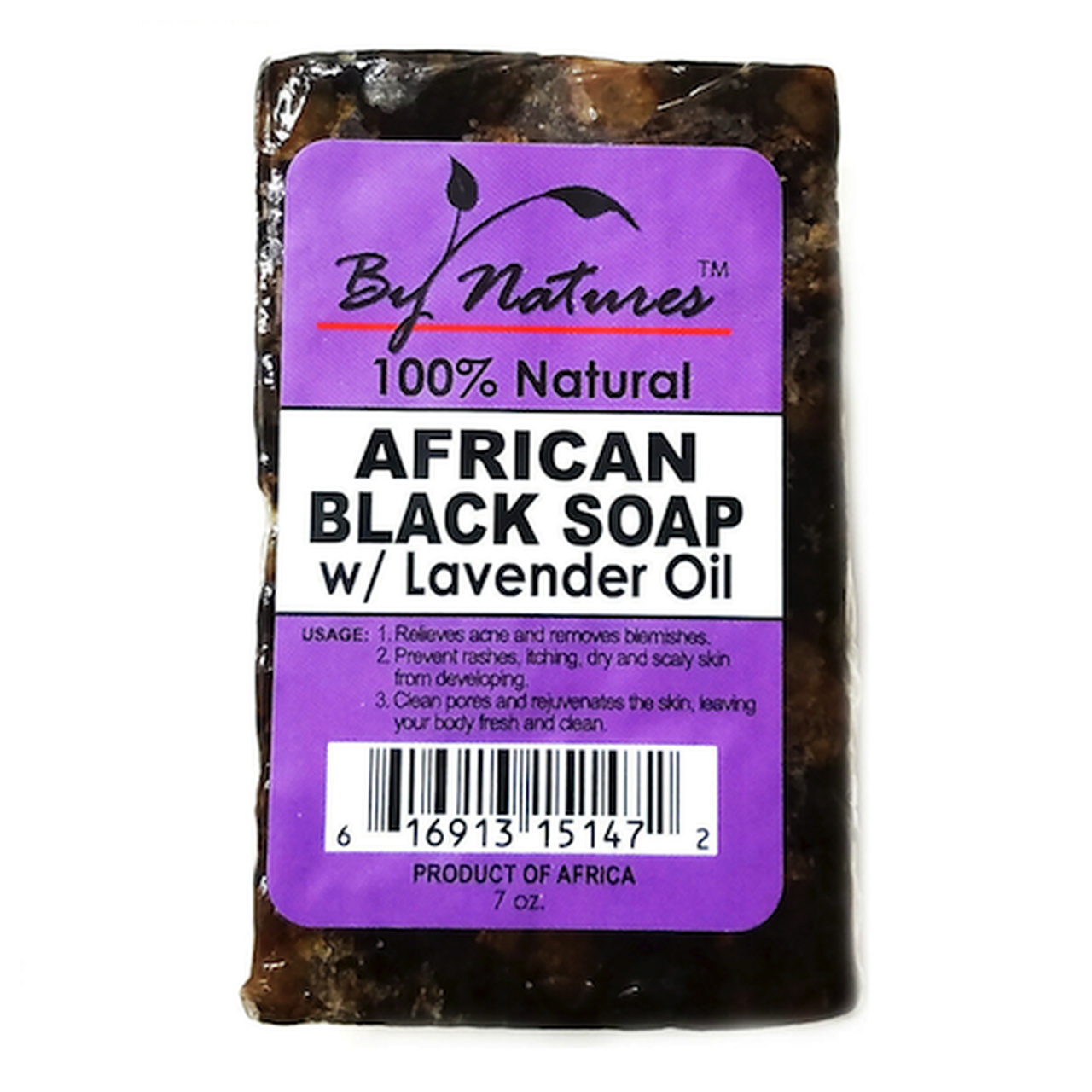 BY NATURE 100% NATURAL AFRICAN BLACK SOAP LAVENDER OIL
