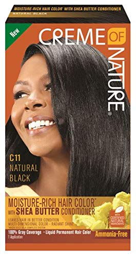 CREME OF NATURE MOISTURE-RICH LIQUID PERMANENT HAIR COLOR NATURAL BLACK (C11)