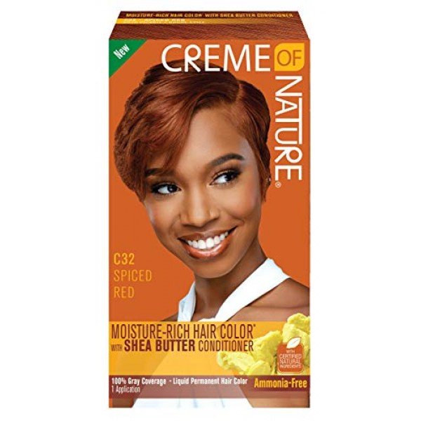 CREME OF NATURE MOISTURE-RICH LIQUID PERMANENT HAIR COLOR SPICED RED (C32)