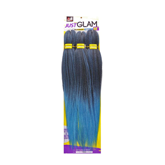BOBBI BOSS PRE-FEATHERED 3X JUST GLAM 65" BRAID COLOR T1BDG.BLU