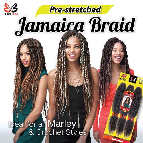 BOBBI BOSS 3X PRE-STRETCHED JAMAICA BRAID 24" COLOR 1