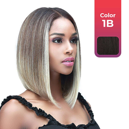 BOBBI BOSS FIRST CLASS HAIR CHERIE SHORT HD ULTRA SCALP ILLUSION BOSS 13"x5" DEEP LACE WIG COLOR 1B