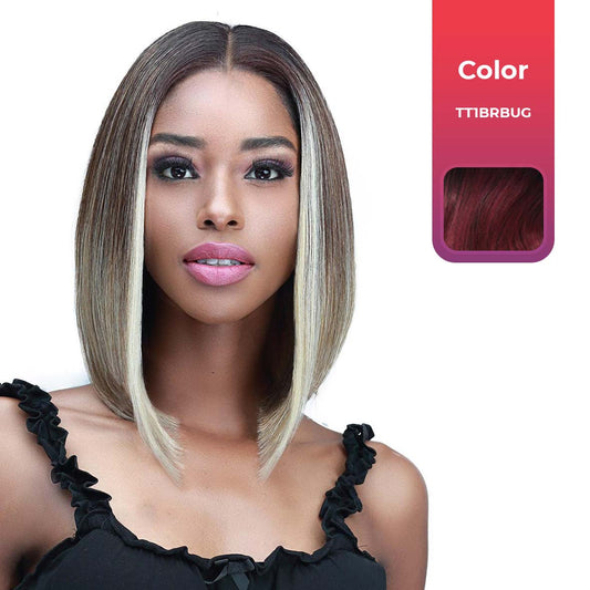 BOBBI BOSS FIRST CLASS HAIR CHERIE SHORT HD ULTRA SCALP ILLUSION BOSS 13"x5" DEEP LACE WIG COLOR TT1BRBUG