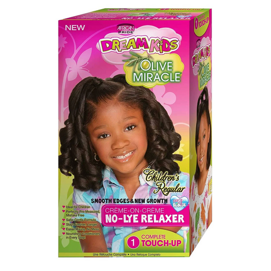 AFRICAN PRIDE DREAM KIDS OLIVE MIRACLE CREME-ON-CREME NO-LYE RELAXER CHILDREN'S REGULAR 1 COMPLETE TOUCH-U