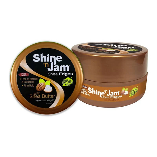 SHINE N JAM FIRM HOLD BEAUTIFUL SHINE SHEA EDGES W/SHEA BUTTER