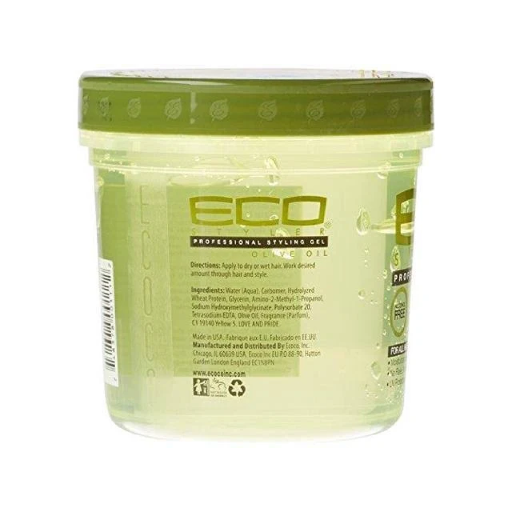 ECO STYLE PROFESSIONAL STYLING GEL OLIVE OIL MID (GREEN)