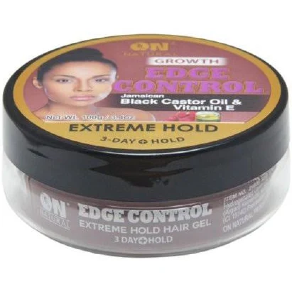 ON NATURAL 3-DAY HOLD GROWTH EDGE CONTROL BLACK CASTOR OIL & VITAMIN E EXTREME HOLD