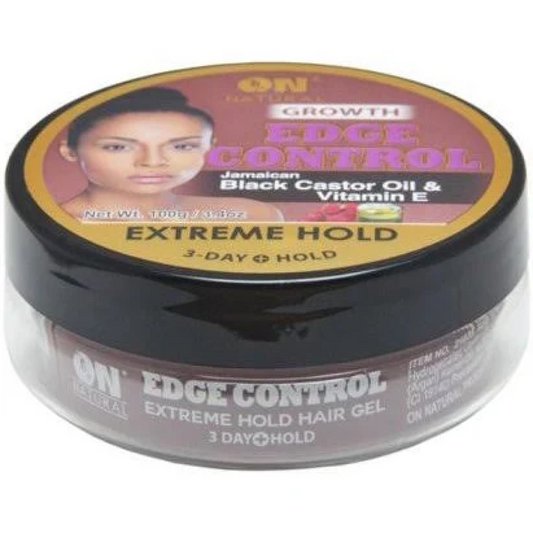 ON NATURAL 3-DAY HOLD GROWTH EDGE CONTROL BLACK CASTOR OIL & VITAMIN E EXTREME HOLD