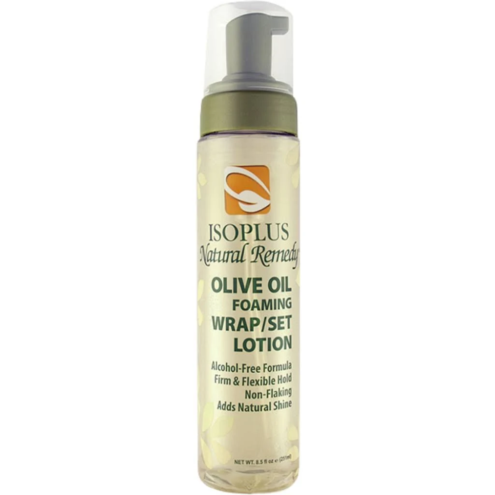 ISOPLUS NATURAL REMEDY OLIVE OIL FOAMING WRAP/SET LOTION