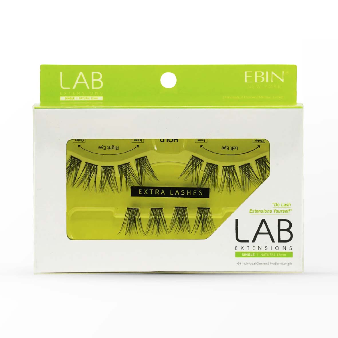 EBIN NEW YORK LAB EXTENSIONS SINGLE INDIVIDUAL LASHES 14MM