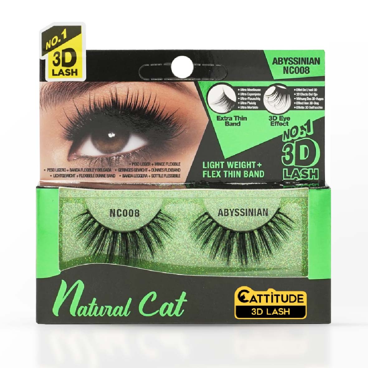 EBIN NEW YORK ABYSSINIAN NATURAL CAT CATTITUDE 3D LASH NC008