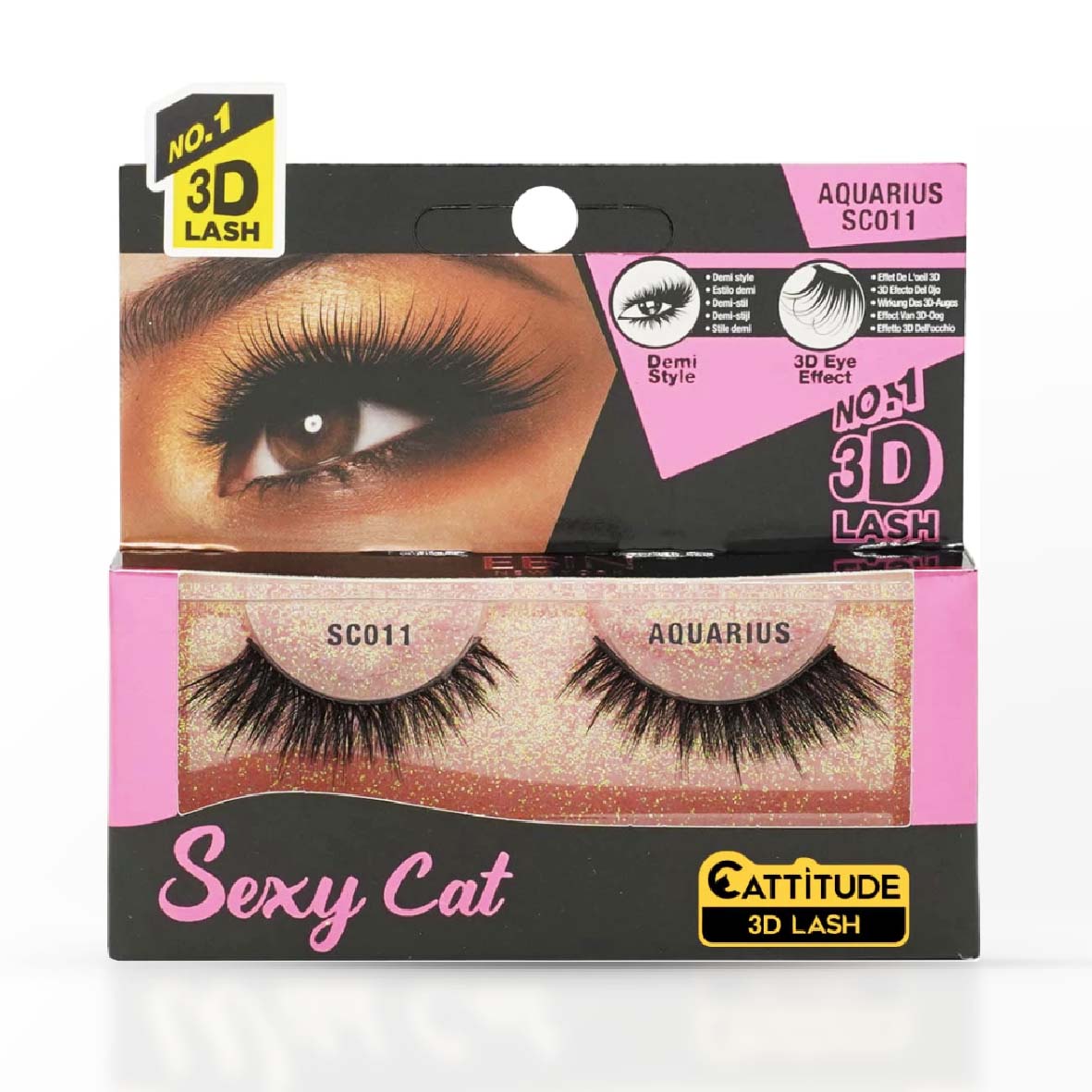 EBIN NEW YORK AQUARIUS SEXY CAT CATTITUDE 3D LASH SC011