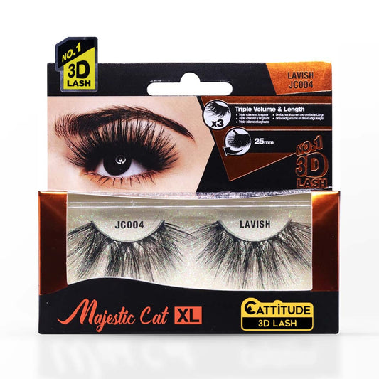 EBIN NEW YORK LAVISH MAJESTIC CATXL CATTITUDE 3D LASH JC004