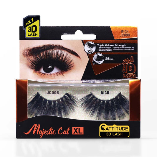 EBIN NEW YORK RICH MAJESTIC CAT XL CATTITUDE 3D LASH JC008