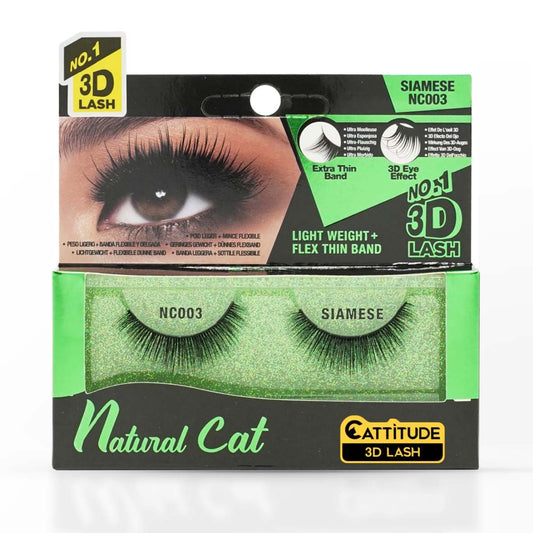 EBIN NEW YORK SIAMESE NATURAL CAT CATTITUDE 3D LASH NC003