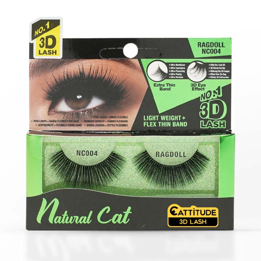 EBIN NEW YORK RAGDOLL NATURAL CAT CATTITUDE 3D LASH NC004