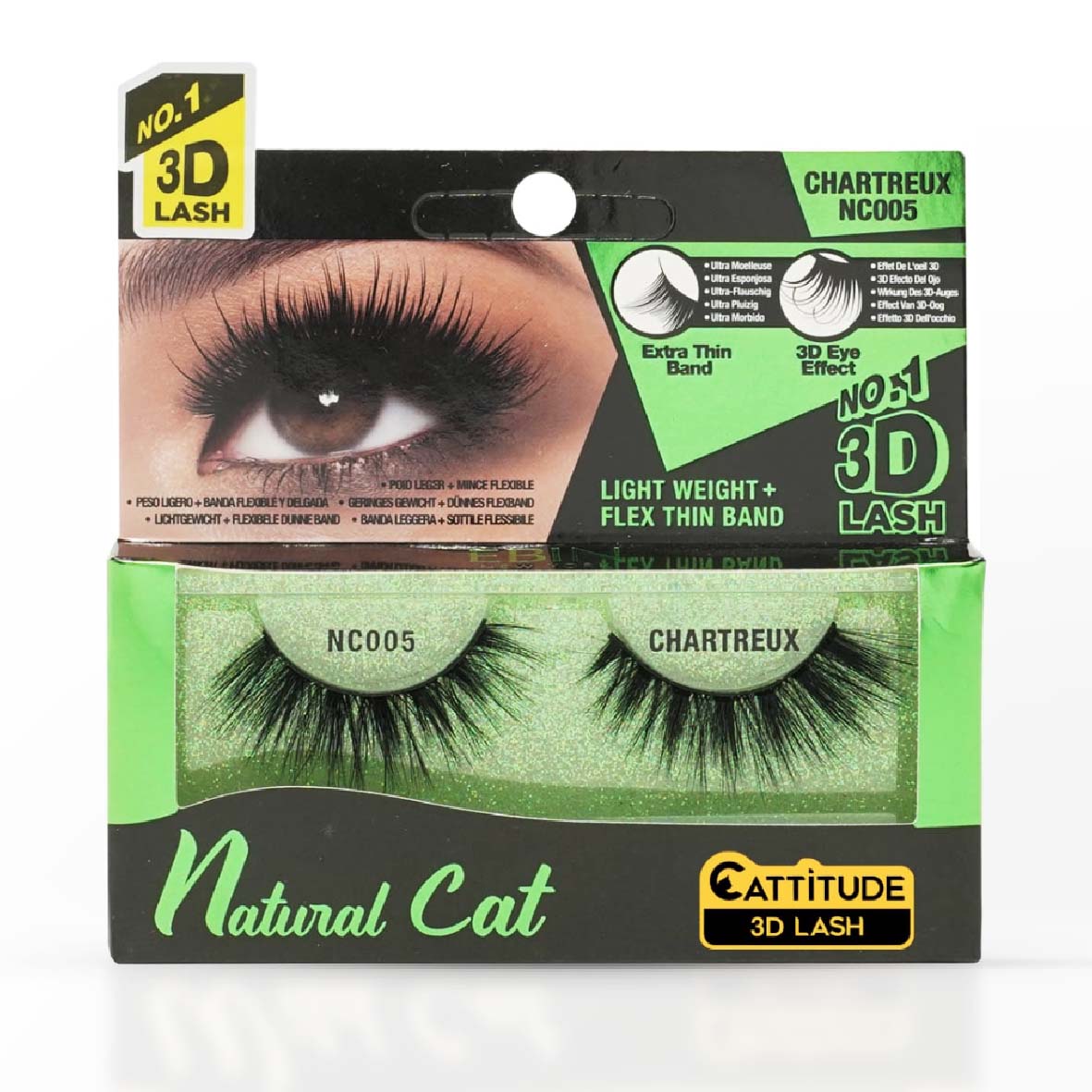 EBIN NEW YORK CHARTREUX NATURAL CAT CATTITUDE 3D LASH NC005