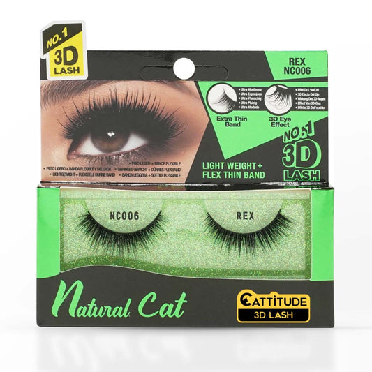 EBIN NEW YORK REX NATURAL CAT CATTITUDE 3D LASH NC006