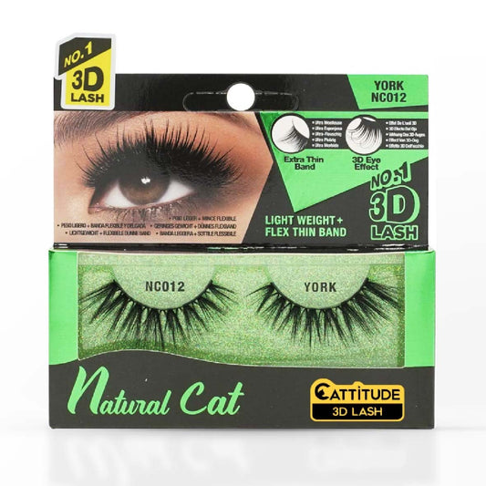 EBIN NEW YORK YORK NATURAL CAT CATTITUDE 3D LASH NC012