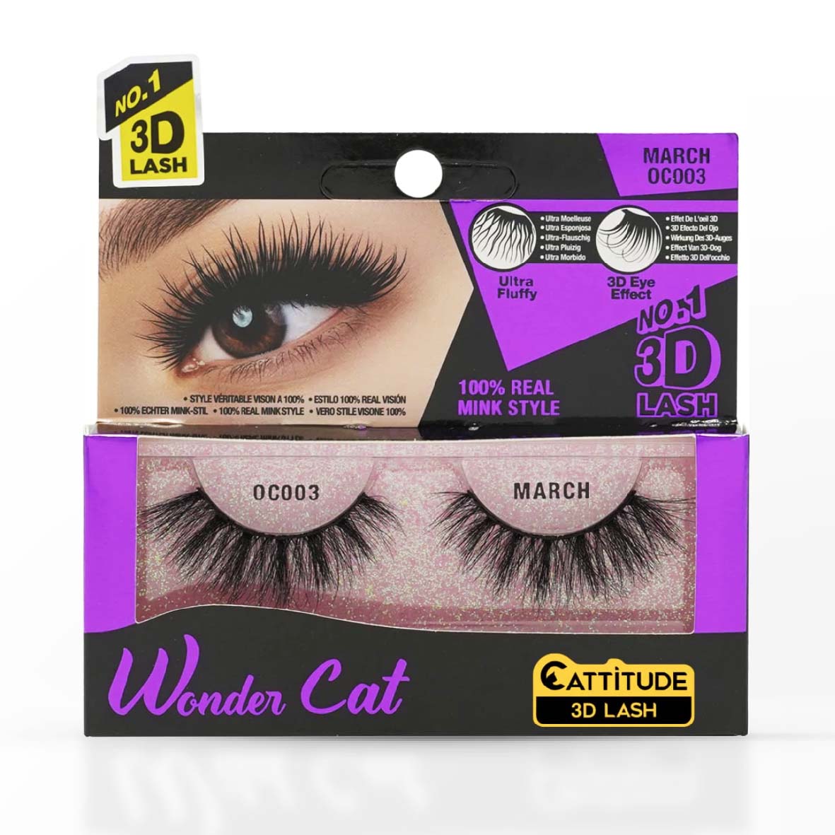 EBIN NEW YORK MARCH WONDER CAT CATTITUDE 3D LASH OC003