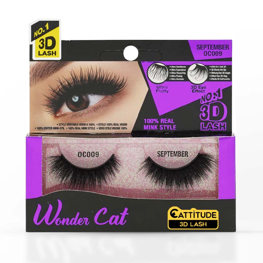 EBIN NEW YORK SEPTEMBER WONDER CAT CATTITUDE 3D LASH OC009