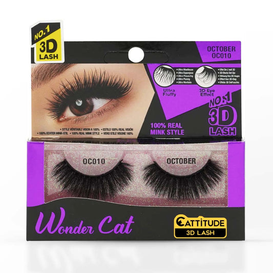 EBIN NEW YORK OCTOBER WONDER CAT CATTITUDE 3D LASH OC010