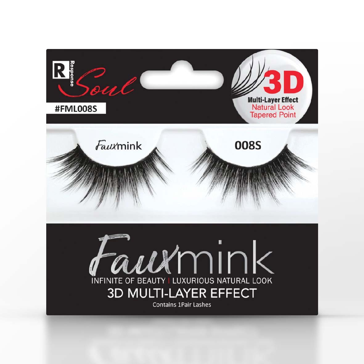 RESPONSE SOUL 3D MULTI-LAYER EFFECT FAUXMINK LASH (008S)