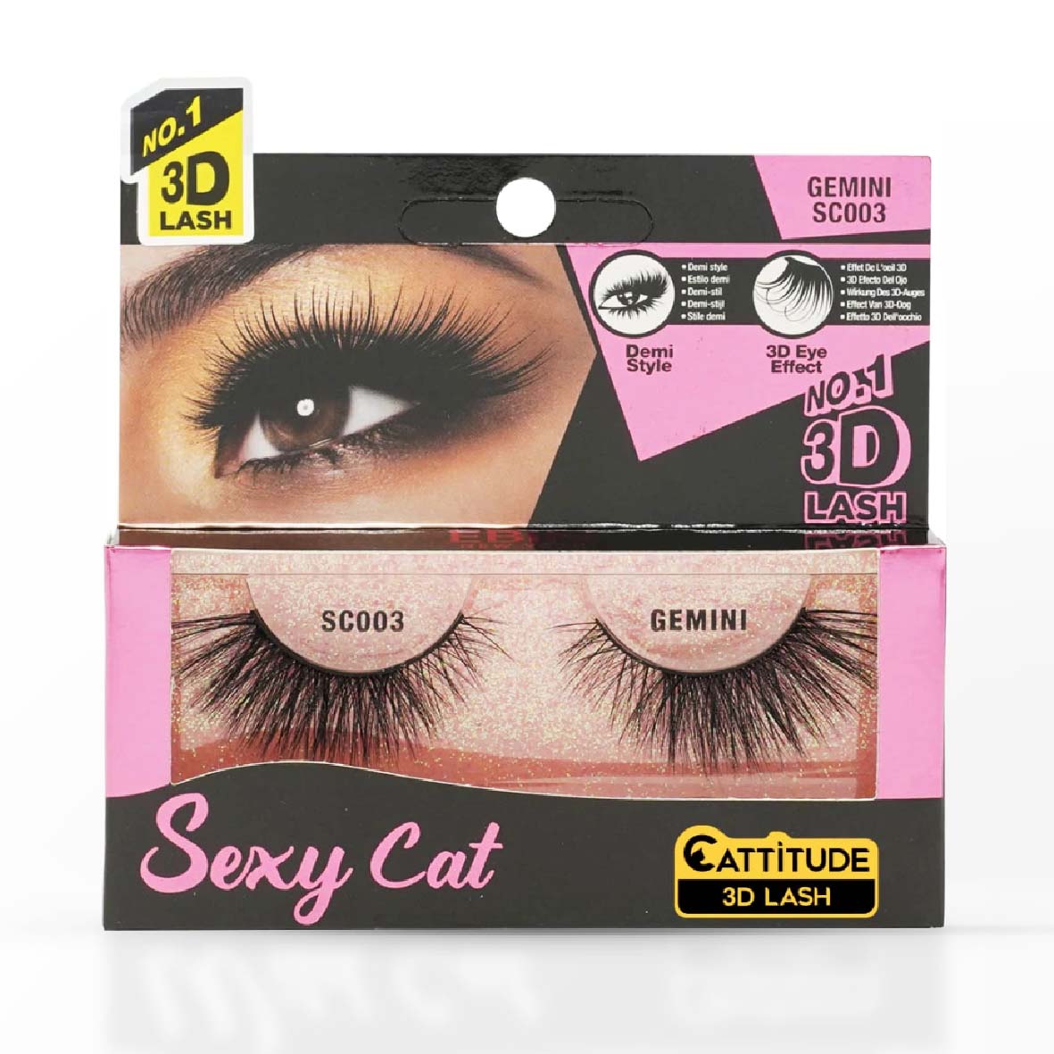 EBIN NEW YORK GEMINI SEXY CAT CATTITUDE 3D LASH SC003