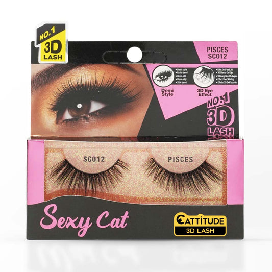 EBIN NEW YORK PISCES SEXY CAT CATTITUDE 3D LASH SC012