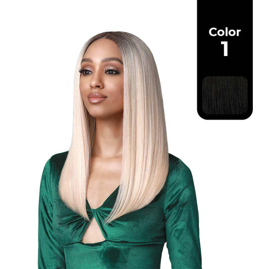 BOBBI BOSS FIRST CLASS HAIR ELENA HD ULTRA SCALP ILLUSION BOSS 13"x7" DEEP LACE WIG COLOR 1