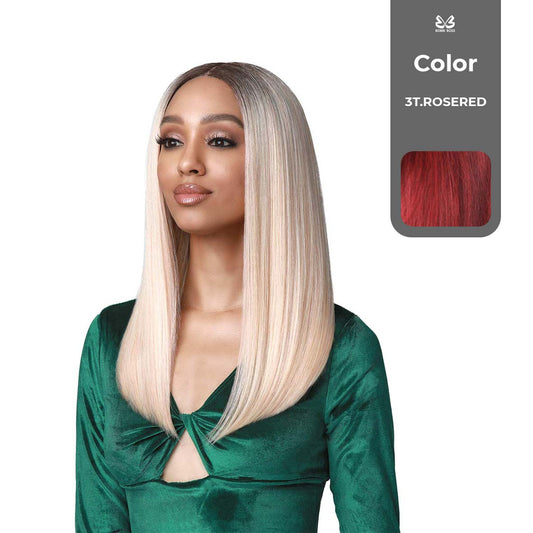 BOBBI BOSS FIRST CLASS HAIR ELENA HD ULTRA SCALP ILLUSION BOSS 13"x7" DEEP LACE WIG COLOR 3T.ROSERED