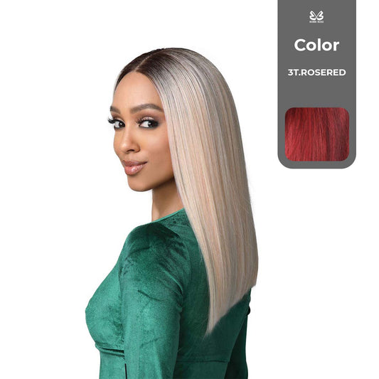 BOBBI BOSS FIRST CLASS HAIR ELENA HD ULTRA SCALP ILLUSION BOSS 13"x7" DEEP LACE WIG COLOR 3T.ROSERED